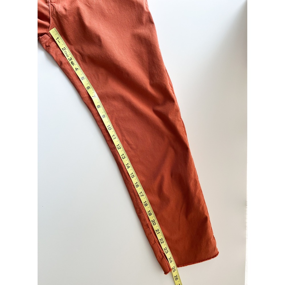 Frank & Eileen Wicklow Chino Crop Pants Raw Hem Womens 6 Rust - Picture 10 of 12